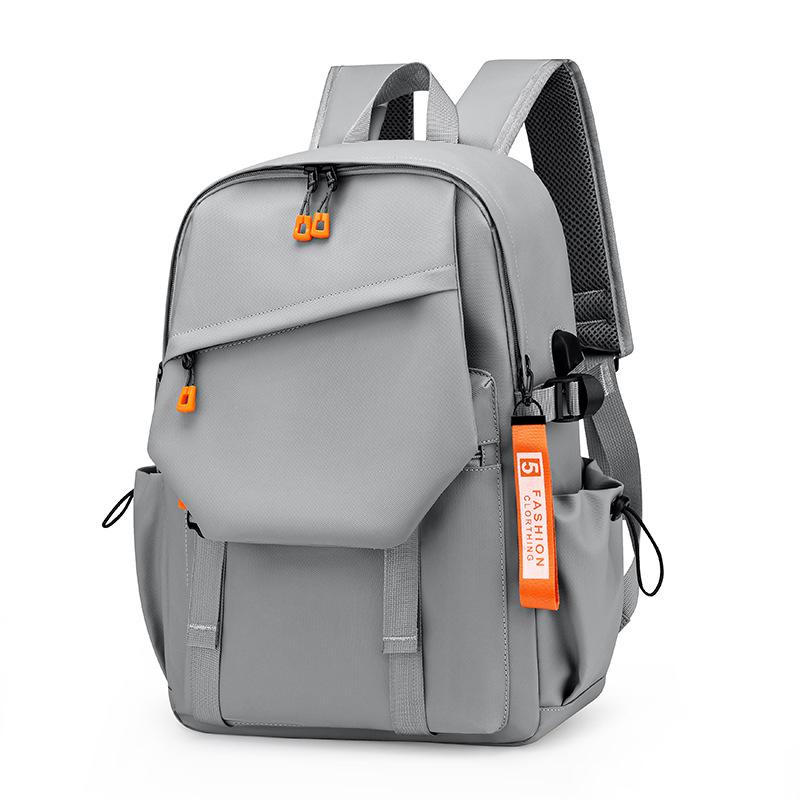 

Backpack Men s Large Capacity Junior High School High School College Student Leisure School Bag Trendy Travel Bag Business Computer Backpack серый