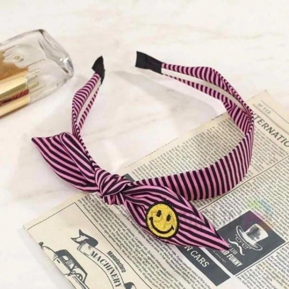 Smile Hairband Light Pink Children s Headband Knot Ribbon Headband Daily Headband Summer Hairband Elementary School Student Headband