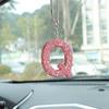 Rhinestone Bow Polymer Clay Rearview Mirror Ornament for Women