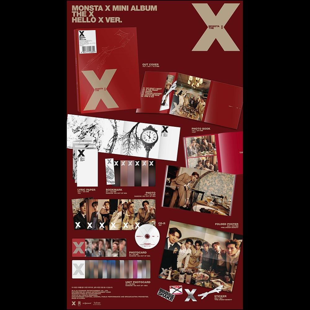 MONSTA X - THE X Mini Album (UNKNOWN X Ver./ UNDERDOG X Ver. / HELLO X Ver./ XX Ver.)
