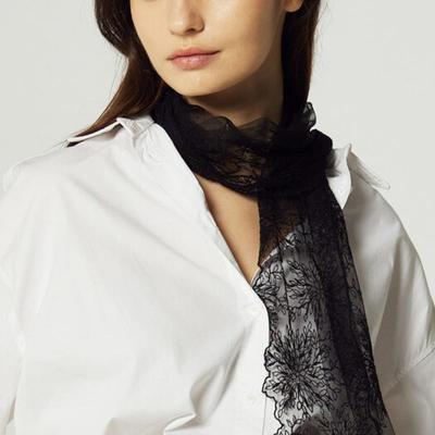 RECLOW VIVIAN LACE Summer Scarf BLACK