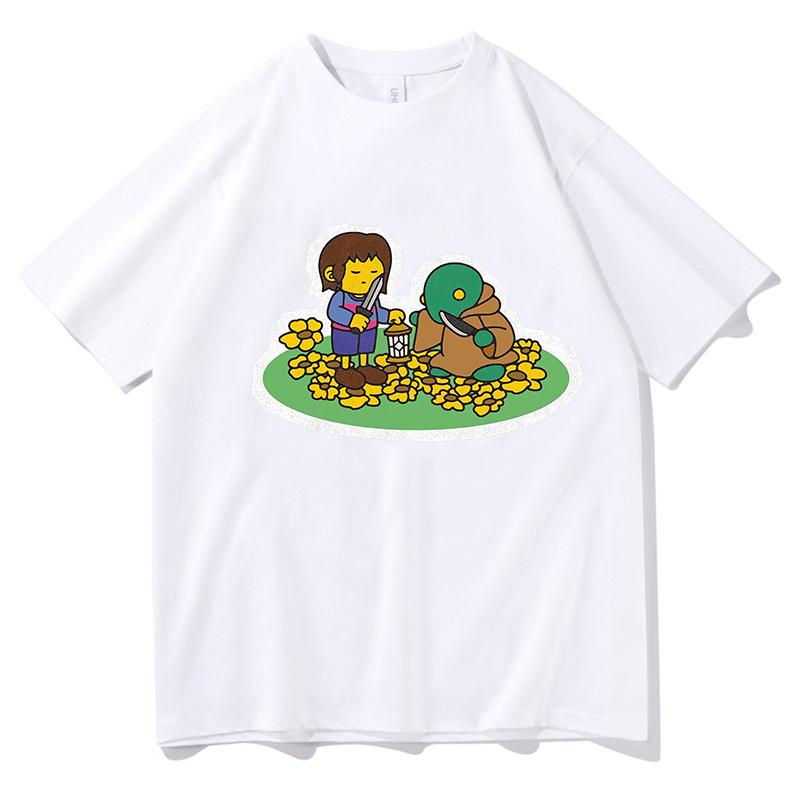 HuUnisex and Tonberry Vintage TShirt Funny Meme Graphic Tee Aesthetic Shirt Unisex 90s Y2K Style Harajuku Pure Cotton Tops Clothes
