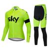 Men Women Cycling Jersey Set Long Sleeve Breathable Bib Kit Mountain Road Bike Riding Sportswear