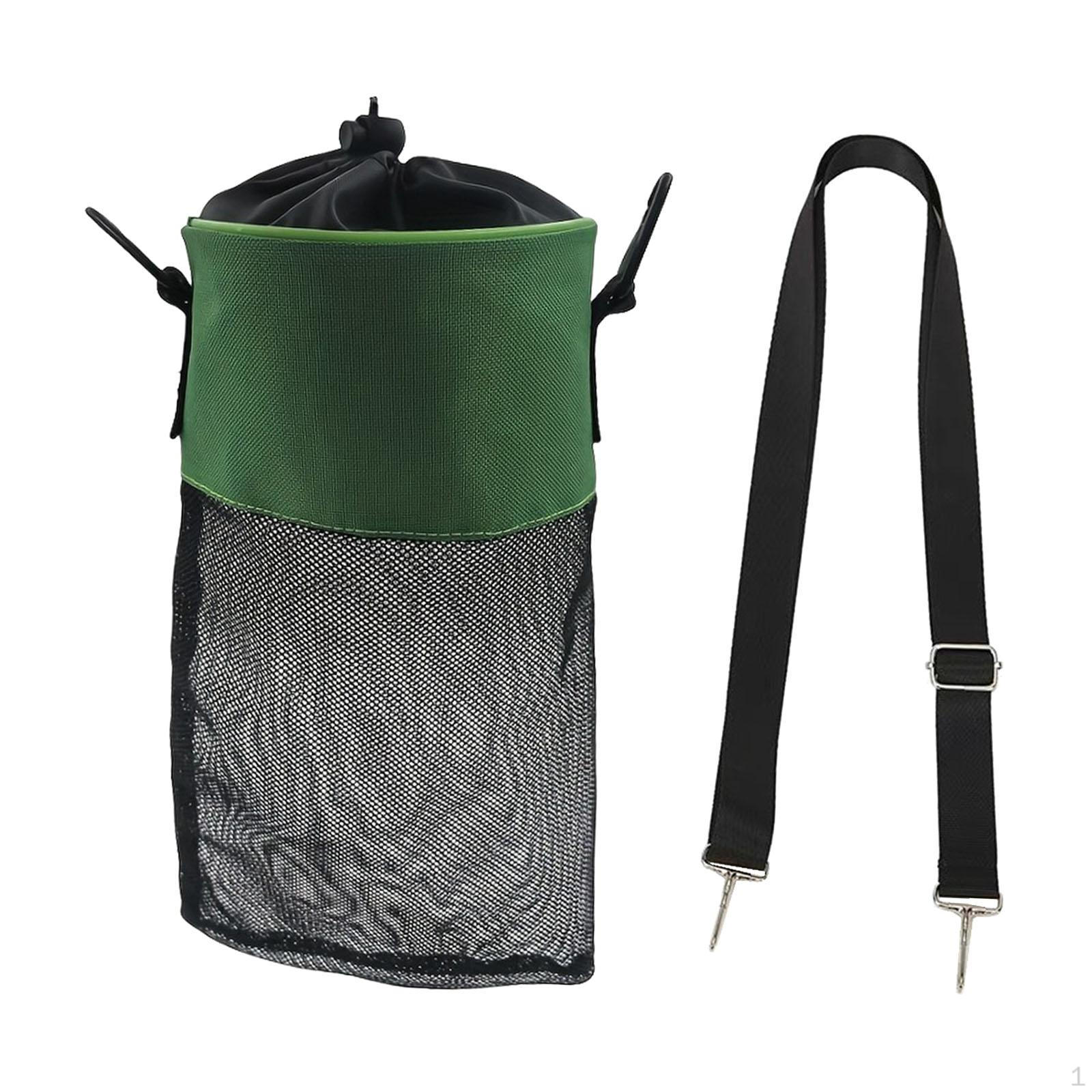Clothes Peg Bag Mesh Organizer Storage with Hooks And Drawstring Made of Breathable Oxford for , green