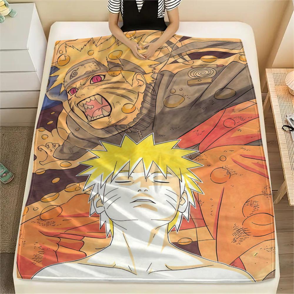 1PC Naruto Vs Pain Patterned Flannel Blanket Suitable For All Seasons For Home Decor Warmth And Comfort Gifts Holiday Present