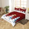 Christmas Snowman Down Comforter Set Bedding Set 3-piece Duvet Cover Set