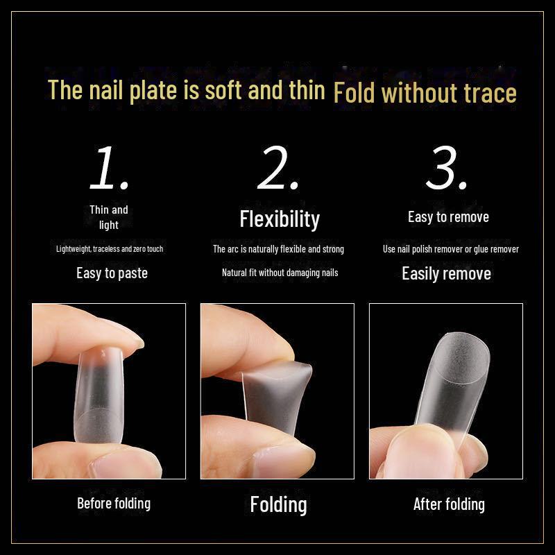 Nail Art Seamless Almond Water Drop Dual-Purpose Extensions - 240 Half-Matte Pieces