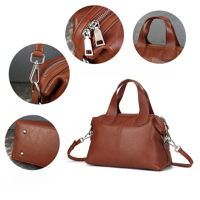 Large Capacity Handbag Genuine Leather Crossbody Bag Girls' Bag