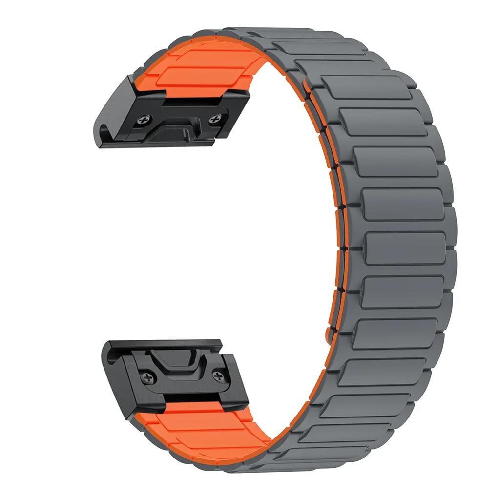 26mm Magnetic Silicone Strap for Garmin Band Fenix 8 51MM 7X 7 Pro Fenix 6X 5X 5Plus Tactix 7 Enduro 3 Loop descent mk1 Bracelet
