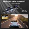 4 Channel 360°Rotate Dash Cam Wifi APP 1920* 1080P HD Car Camera Night Vision Parking Monitor G-Sensor Dashcam Black Box