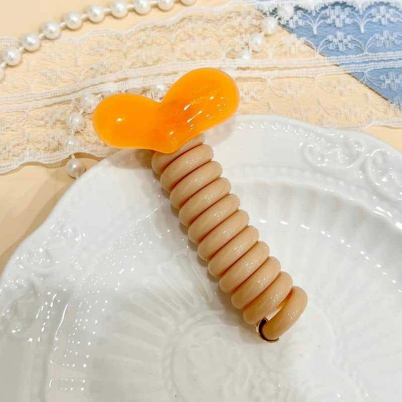 Elastische Telefondraht-Haargummis für Damen und Mädchen, einfarbige Haarbänder, Spiralspule, Gummiband, Pferdeschwanz, Kopfseil, Haar-Accessoires