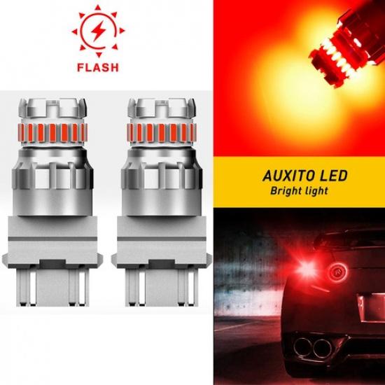Red 3157 Flashing Brake LED Strobe Blinking Tail Bulbs Light/Parking 2F3
