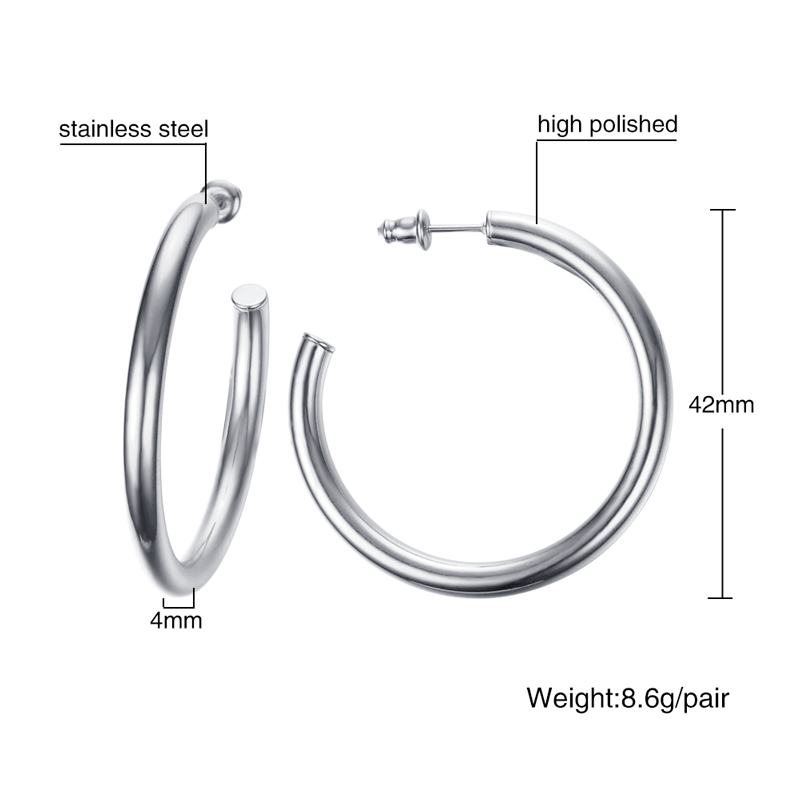 Minimalist Square Hoop Earring for Women Girls Ear Huggie Rectangle Hoops Dangle Stainless Steel Not Allergic