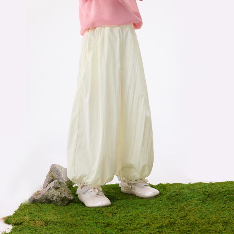 Girls  Summer Cartoon Print Lace Trim Harem Pants 130