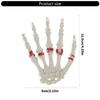 1Pair Halloween Skeleton Hands Plastic Skeleton Human Hand Bone Decoration for Halloween Themed Party Zombied Party