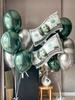 2 Globos de Billetes de Dinero Tamaño Grande Dólar Falso Globos Reutilizables para Decoración de Cumpleaños Globo de Billetes de Dólar para Fiesta