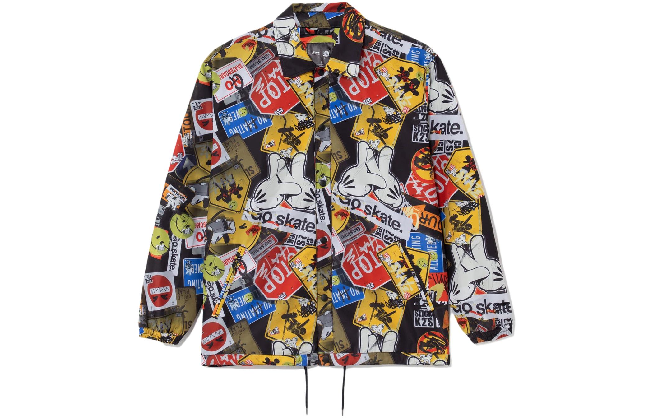 Li Ning Skateboard Jacket Men s Black Yellow AFDS099-1 M