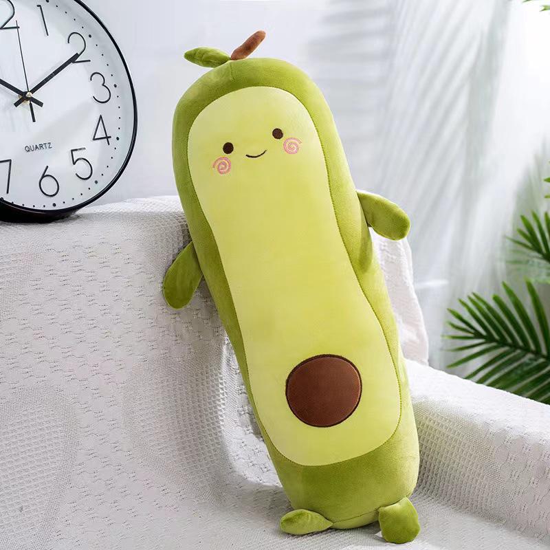 

Avocado Plush Toy - Super Soft Mini Anime Doll Long Pillow 55cm жовто-зелений