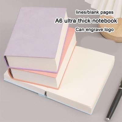 A6 Extra Thick Leather Notebook, Blank/lined Pages, Student Leather Notepad, Drawing Book, Business Meeting Record Book, Mind Map