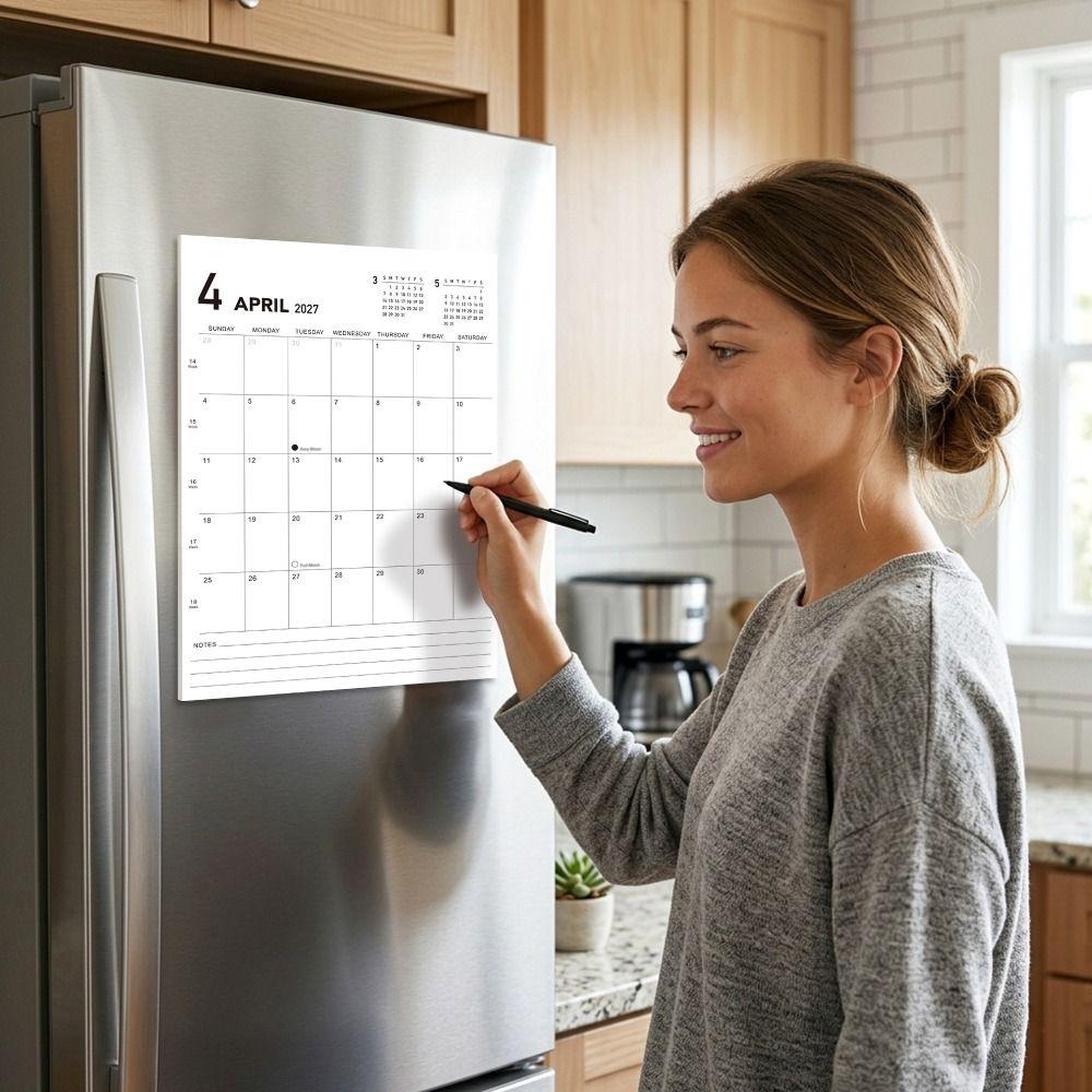 18-Month Magnetic Fridge Calendar Write-On Kitchen Wall Calendar New Monthly Wall Planner  Home