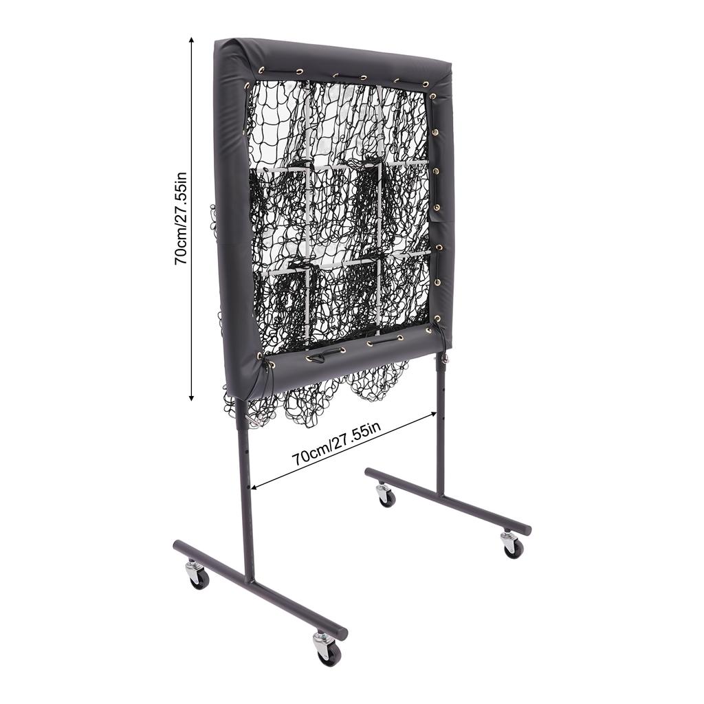 9 Hole Pitching Net with Strike Zone Baseball Pitching Target Softball Pitching Net Portable Height Adjustable