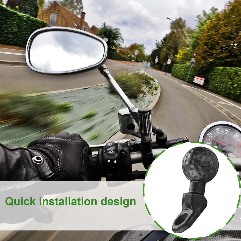 Angled Head Adapter Ball Base Angled Shock Absorbing Alloy Ball Base for Motocycle Rearview Mirror Bracket  M10 Ball Adapter