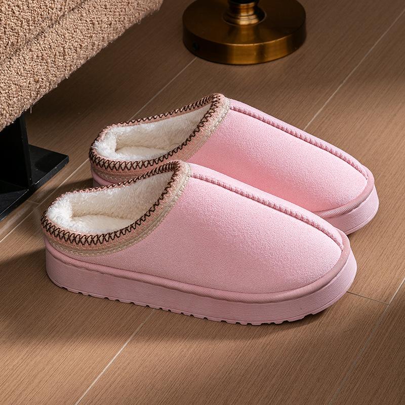 Cotton slippers winter indoor wear-resistant soft bottom warm home couple home autumn and winter new cotton slippers