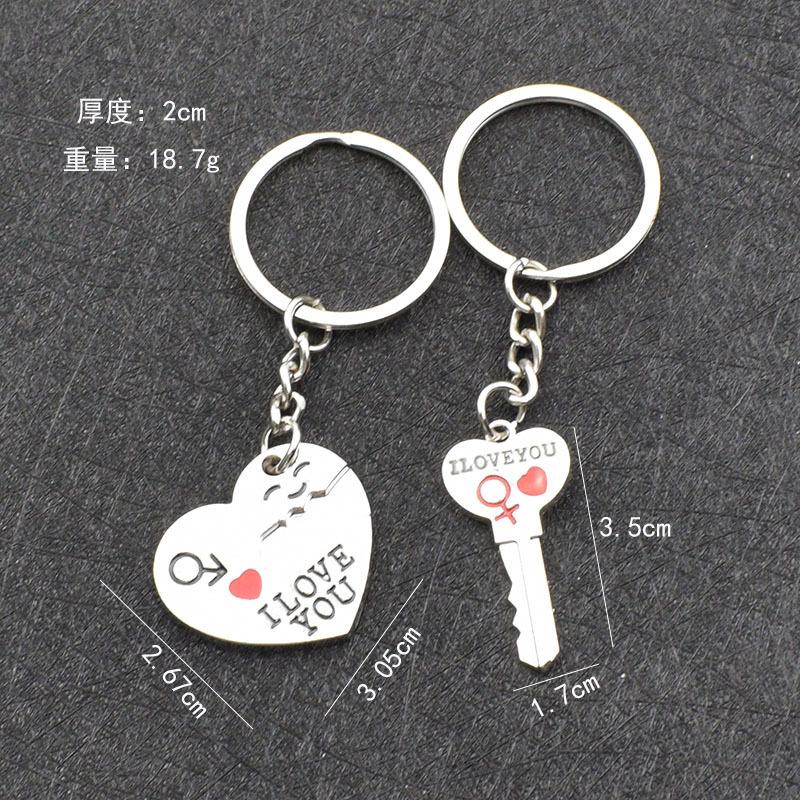 Heart shaped Secret Love English Keychain, Couple's Versatile Keychain, Love Confession Commemorative Couple Pendant