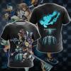 Anime Gra Kingdom Hearts Koszulki Cosplay Nadruk 3D Unisex Koszulka Męska Damska Krótki Rękaw Harajuku Oversize Męski Top z Postaciami z Kreskówek