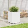 VidaXL Planter White 60x60x72.5 Cm Solid Pine Wood, Outdoor Planter, Flower Box, Tomato Planter, Planter of 3282580