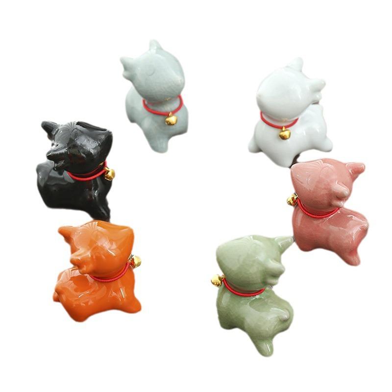 Elephant Mini Ceramic Figurine Desktop Lucky Deer Sculpture Modern Minimalist Decorative Ornaments for Home Office Decor China