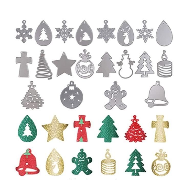 Christmas Earrings Metal Cutting Dies Card Embossing DIY Photo Album Template