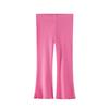 Girls Solid Stretchy Base Leggings with Flared Legs for Spring and Autumn