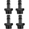 6AN ORB Male To 3/8" Hose Barb Straight Fitting Adapter Aluminum 4PCS