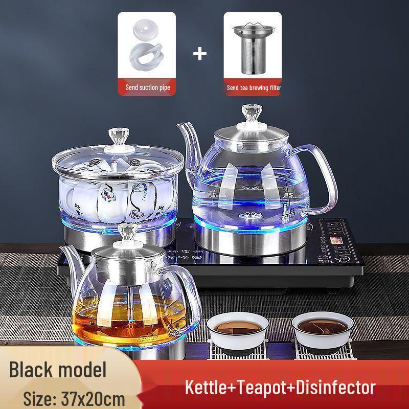 Fully Automatic Tea Set: Integrated Teapot, Water Filling, & Kettle for Home Use