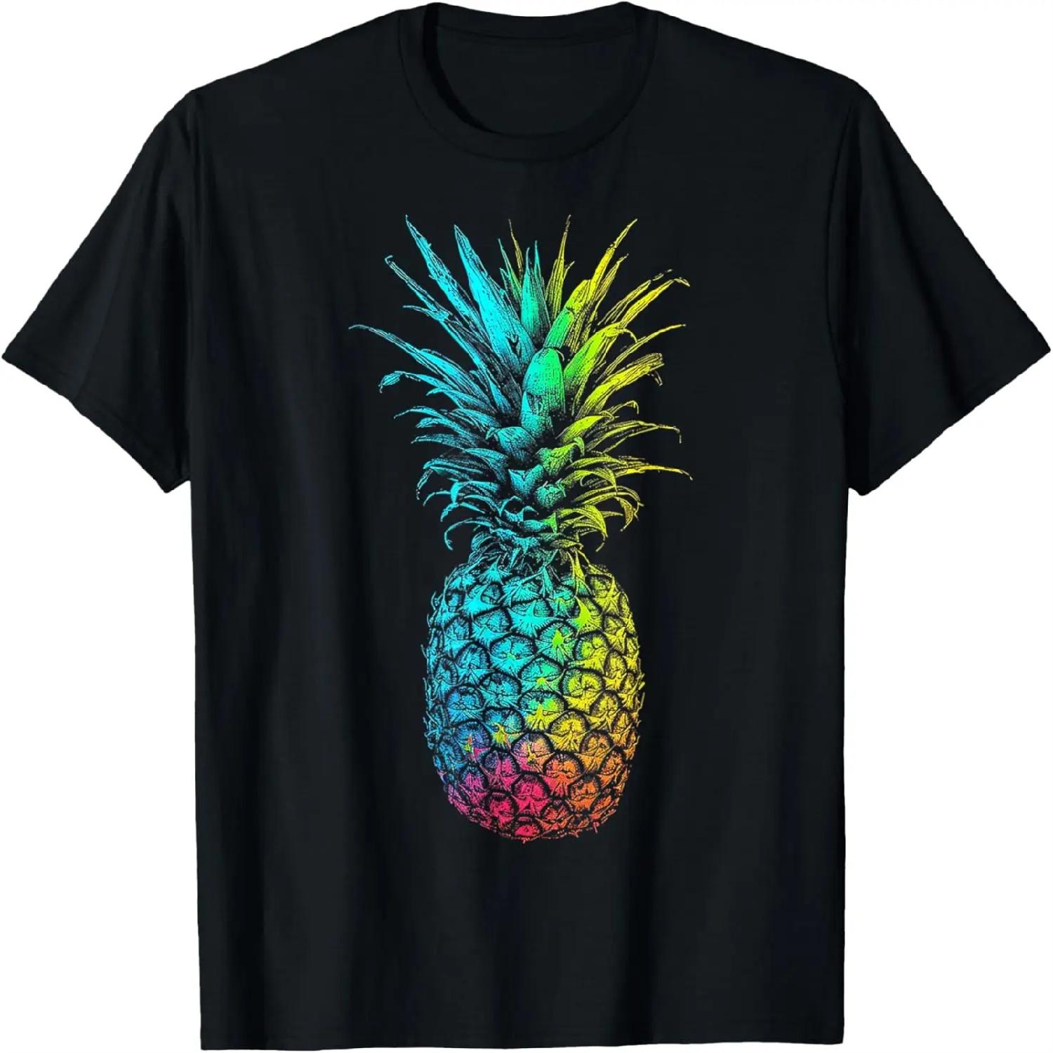 Pineapple Fantasy Art Graphic Colorful Motif Pineapple T-Shirt XXXXXL разноцветный