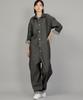 Seinteukeulu Over-Round Fatigue Jumpsuit Of-501 Denim Grey Black