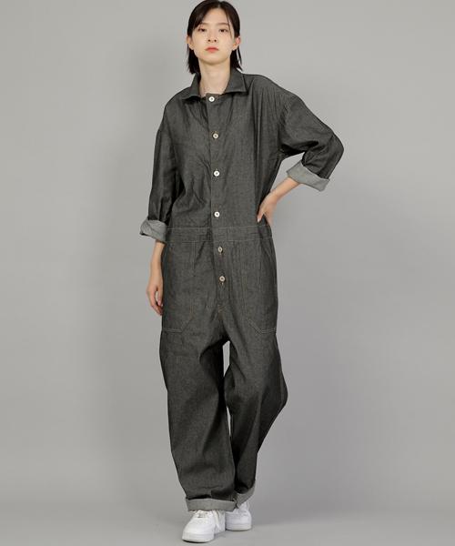 Seinteukeulu Over-Round Fatigue Jumpsuit Of-501 Denim