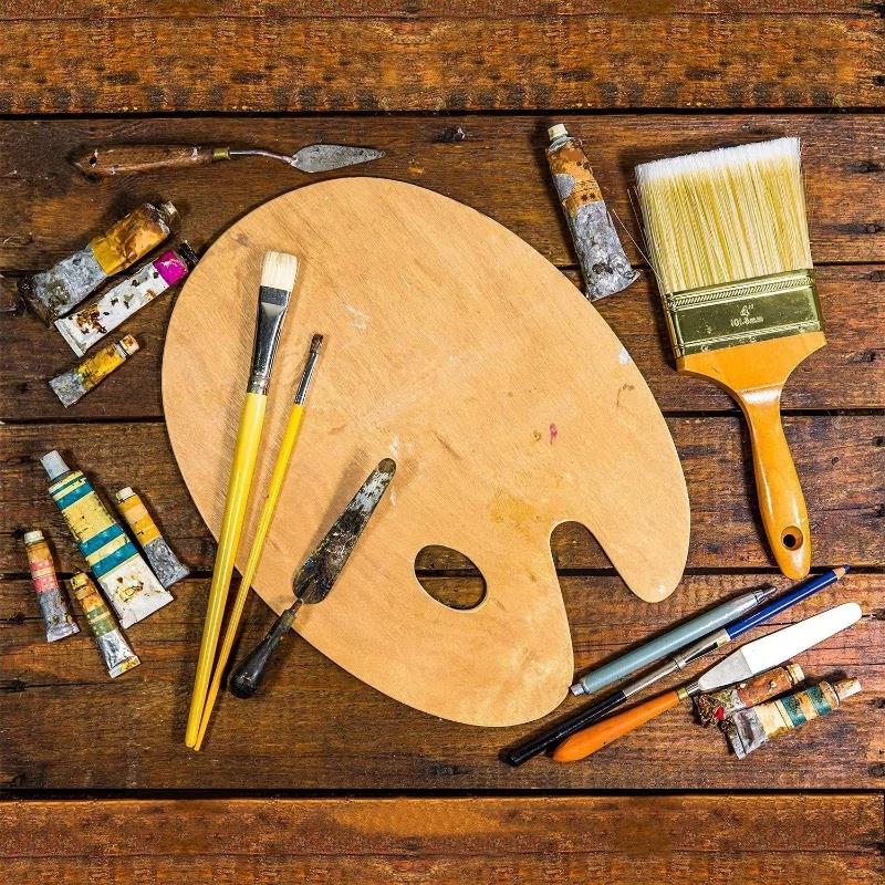 1 Pcs wood Watercolor Palette Paint Tray Plastic for DIY Craft Professional Art Painting