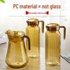 Acrylic High-Temperature Resistant Pitcher - Large Capacity Cold Water and Juice Jug for Home, Restaurant, or Bar