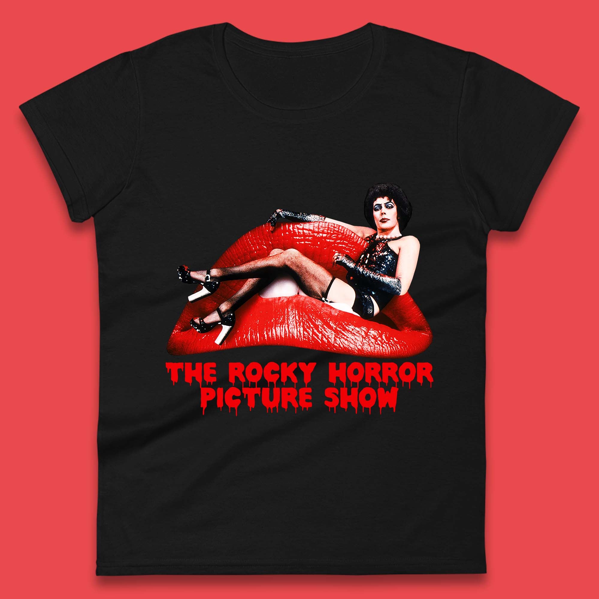 The Rocky Horror Show Halloween Horror Movie Red Lips Womens Tee T Shirt Mens Tops Unisex Top M
