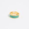 BIMBA Y LOLA [25SS] BIMBA Y LOLA Aquamarine Enamel Logo Ring_B255AIR001TQD
