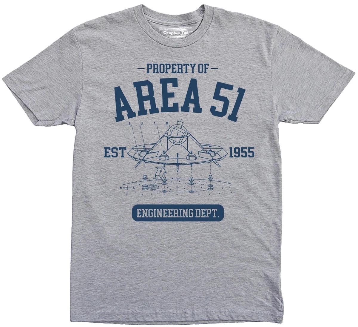 Property of Area 51 T shirt, Engineering department, Alien, UFO, Engineer, Space M