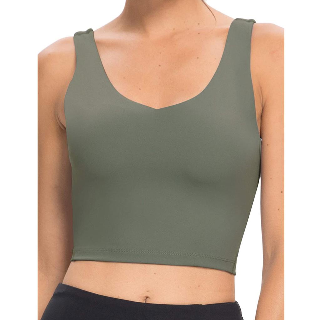 Fashion Women Sleeveless Vest Ladies Chest pad movement Short Tank Tops