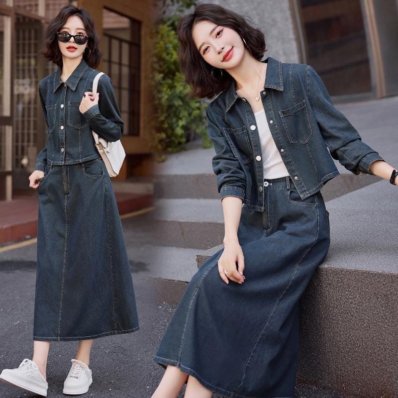 

Женский стильный комплект-двойка Весна 2025: Короткий жакет и юбка миди LU8927 XL 60-65 kg