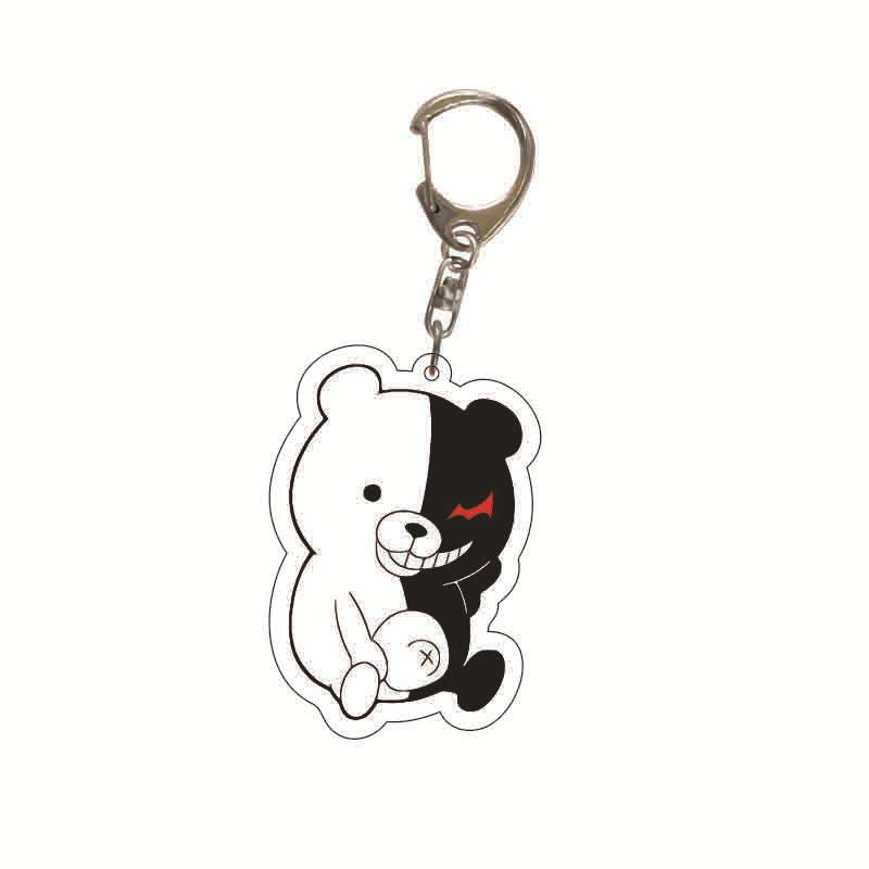 Danganronpa Monokuma, Makoto Naegi & Junko Enoshima Acrylic Keychain Charm Figure