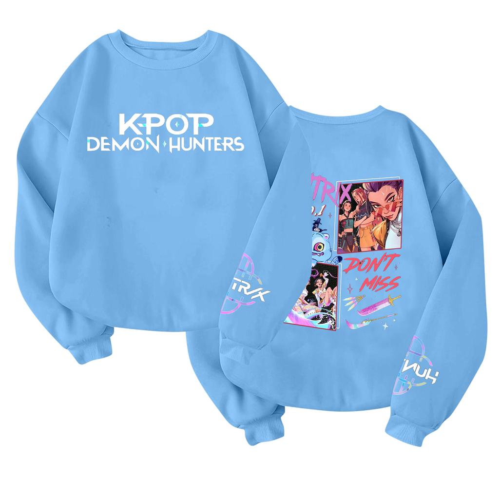 Children's Fashionable Lightweight Long-sleeved Round Neck Pullover With Pockets Printed Pullover