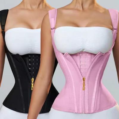 Bauchkontrolle Latex Weste Reißverschluss Sport Formendes Oberteil Korsett Taillentrainer