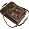 New Genuine Leather Messenger Bag Vintage Laptop Crossbody Bag Satchel Man Purse Shoulder Bag for Man Woman Office Bag