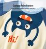 Kids' Korean Style Cartoon Monster Print Hoodie for Spring/Autumn